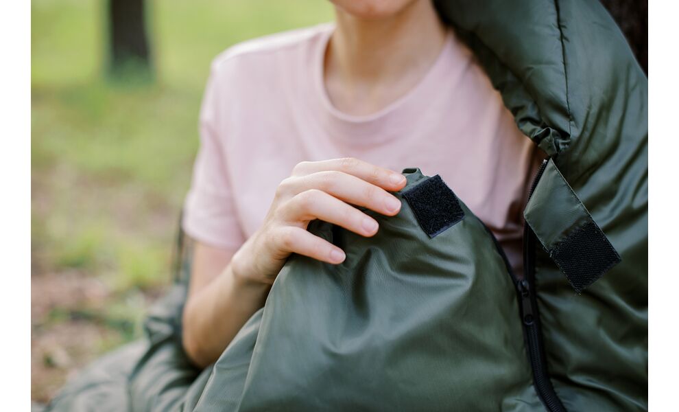 Демісезонний туристичний спальник Totem Hunter до 5°C: з капюшоном, Максимальний зріст користувача: 195, Колір: Green, Сторона застібки: права, зображення 21