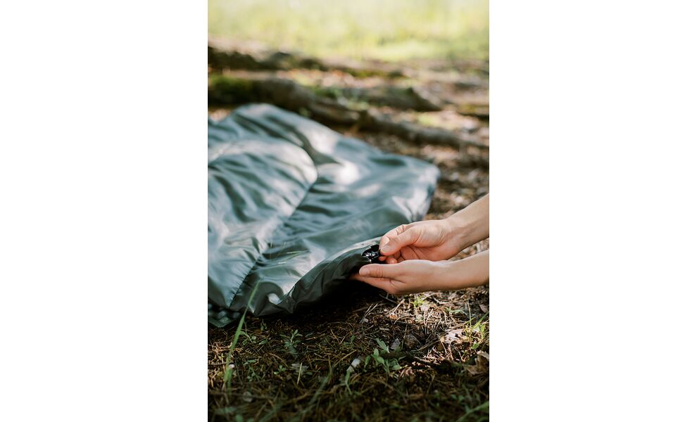 Демісезонний кемпінговий спальник-ковдра Totem Ember Plus до 5°C: з капюшоном, Максимальний зріст користувача: 190, Колір: Green, Сторона застібки: права, зображення 17