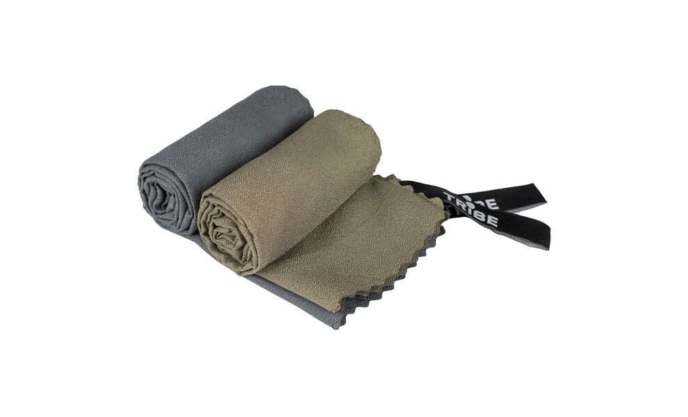 Ультралегкий рушник з мікрофібри з чохлом Tribe Bicycle Towel - S (Grey), 80х40 см, Тип розміру: S, Колір: Grey, зображення 4
