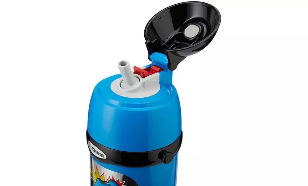 Дитячий термос з трубочкою та чашкою Zojirushi SC-ZT45 (AZ/Aqua Blue) на 450 мл, Об'єм: 450, Колір: AZ/Aqua Blue, зображення 3