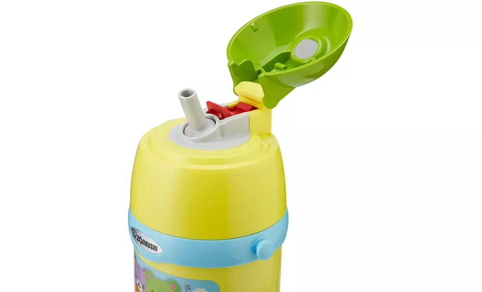Дитячий термос з трубочкою та чашкою Zojirushi SC-ZT45 (YZ/Lemon Yellow) на 450 мл, Об'єм: 450, Колір: YZ/Lemon Yellow, зображення 3