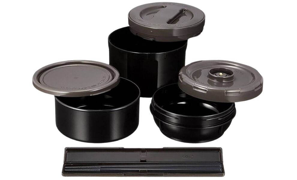 Термос для їжі з контейнерами Zojirushi SL-GH18 на 1,3 л, Об'єм: 1270, Колір: BA/Black, зображення 3