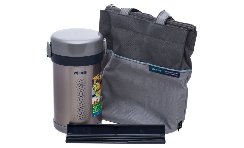 Термос для їжі з контейнерами Zojirushi SL-NC09 (ST/Silver) на 840 мл, Об'єм: 840, Колір: ST/Silver, зображення 4