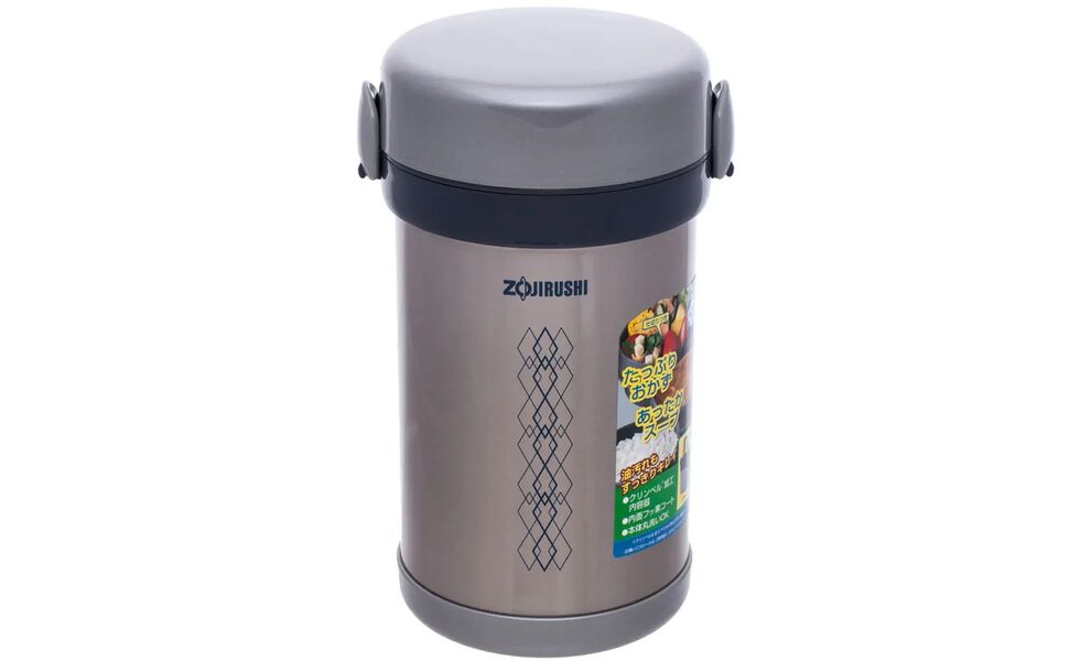 Термос для їжі з контейнерами Zojirushi SL-NC09 (ST/Silver) на 840 мл, Об'єм: 840, Колір: ST/Silver, зображення 2