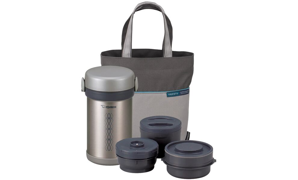 Термос для їжі з контейнерами Zojirushi SL-NC09 (ST/Silver) на 840 мл, Об'єм: 840, Колір: ST/Silver, зображення 5