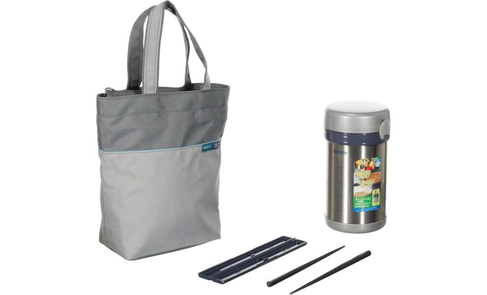 Термос для їжі з контейнерами Zojirushi SL-NC09 (ST/Silver) на 840 мл, Об'єм: 840, Колір: ST/Silver, зображення 6