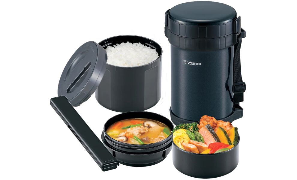 Термос для їжі з контейнерами Zojirushi SL-XE20 на 2 л, Об'єм: 2000, Колір: AD/Navy, зображення 6