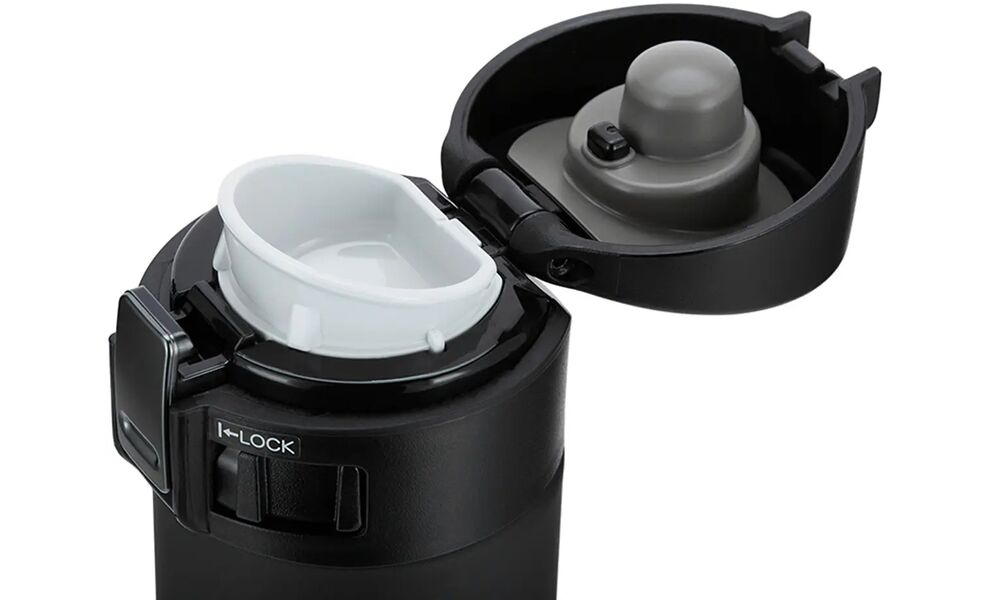 Термокружка для кави з поїлкою Zojirushi SM-KHE36 (BA/Black) на 360 мл: герметична кришка, Об'єм: 360, Колір: BA/Black, зображення 3
