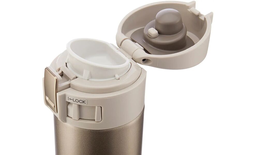 Термокружка для кави з поїлкою Zojirushi SM-KHE36 (NL/Champagne Gold) на 360 мл: герметична кришка, Об'єм: 360, Колір: NL/Champagne Gold, зображення 3