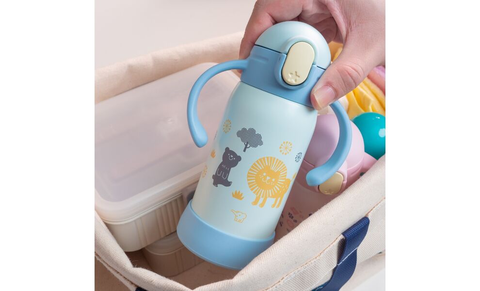Дитячий термос з трубочкою Zojirushi SQ-DA30E (AA/Blue) на 300 мл, Об'єм: 300, Колір: AA/Blue, зображення 7