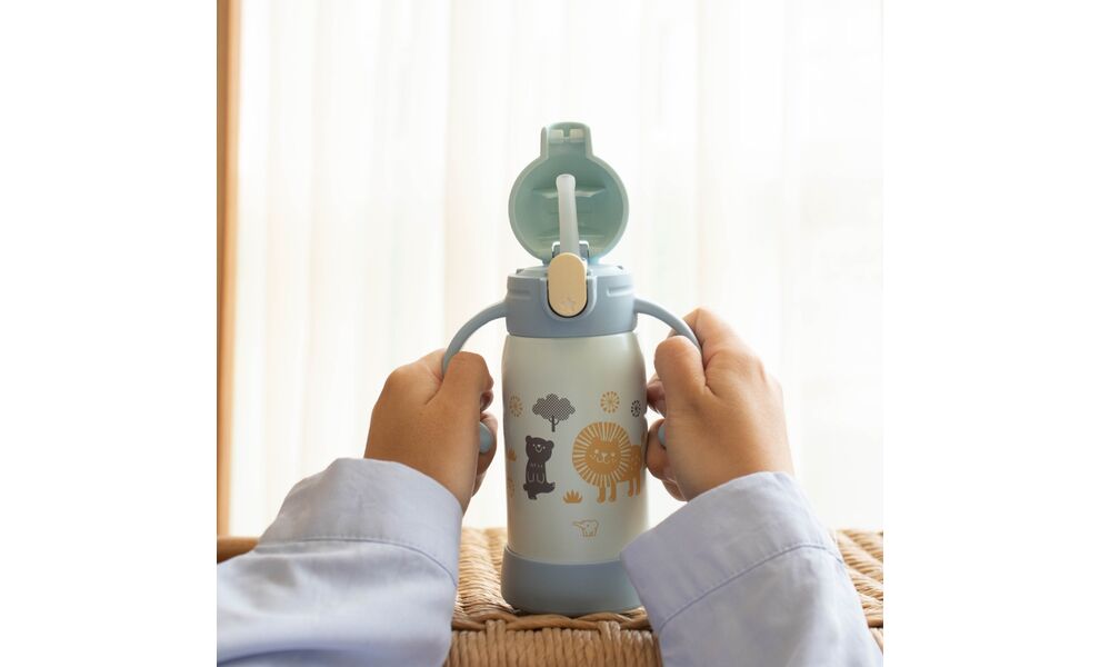 Дитячий термос з трубочкою Zojirushi SQ-DA30E (AA/Blue) на 300 мл, Об'єм: 300, Колір: AA/Blue, зображення 8