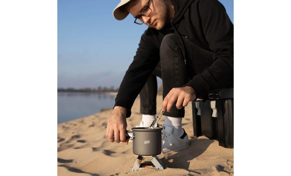 Похідний набір посуду з анодованого алюмінію Esbit PT1000HA на 1-2 особи: каструля, миска, зображення 8