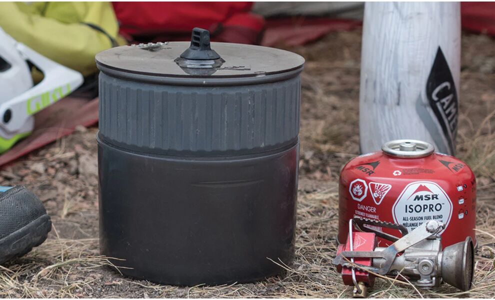 Похідний набір посуду з газовим пальником MSR PocketRocket 2 Mini Stove Kit на 1 особу: каструля, миска, зображення 3