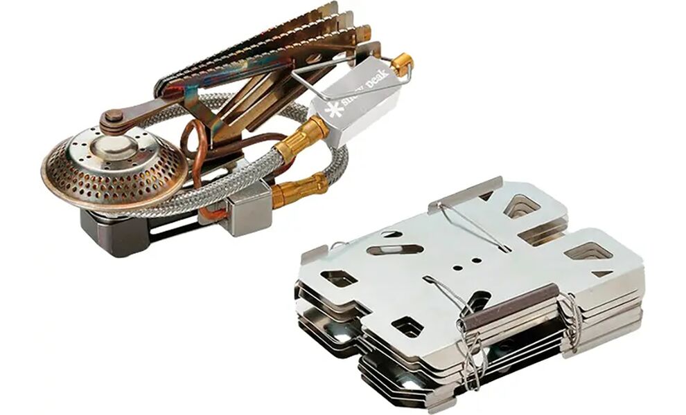 Туристичний газовий пальник зі шлангом, підігрівом, п'єзопідпалом та вітрозахистом Snow Peak GS-360 GeoShield Stove під різьбовий балон, зображення 2