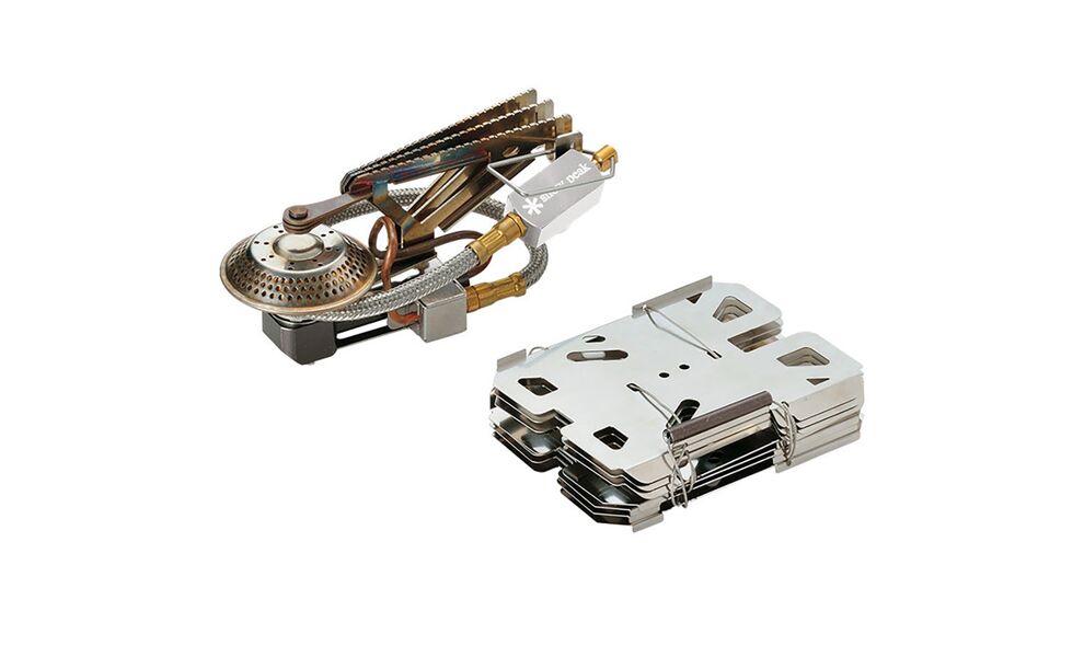 Туристичний газовий пальник зі шлангом, підігрівом, п'єзопідпалом та вітрозахистом Snow Peak GS-360 GeoShield Stove під різьбовий балон, зображення 4