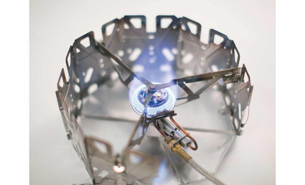 Туристичний газовий пальник зі шлангом, підігрівом, п'єзопідпалом та вітрозахистом Snow Peak GS-360 GeoShield Stove під різьбовий балон, зображення 9