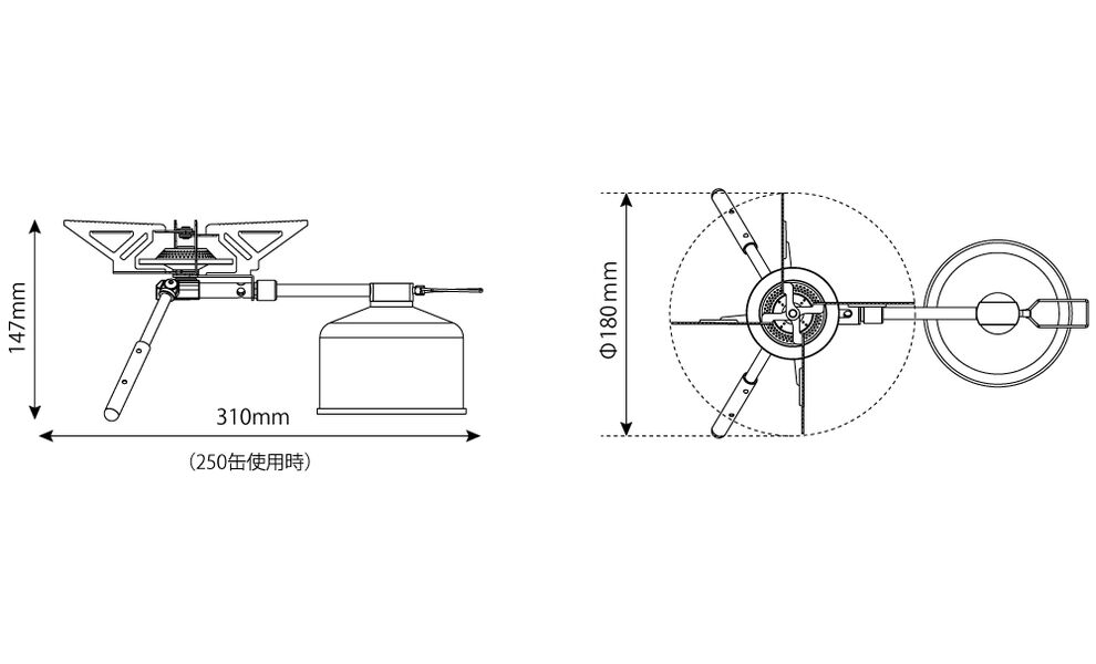 Туристичний газовий пальник-насадка Snow Peak GS-370 Yaen Stove Regy під різьбовий балон, зображення 4