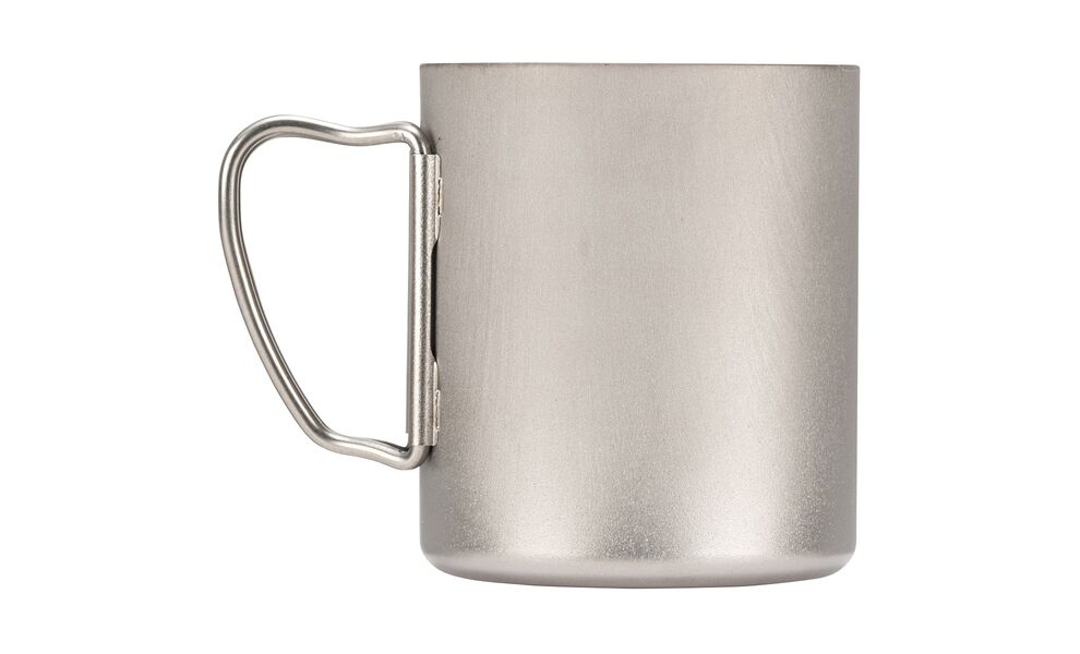 Туристична термочашка зі складною ручкою Snow Peak Titanium Double Wall на 220 мл, титан, Об'єм: 220, зображення 3