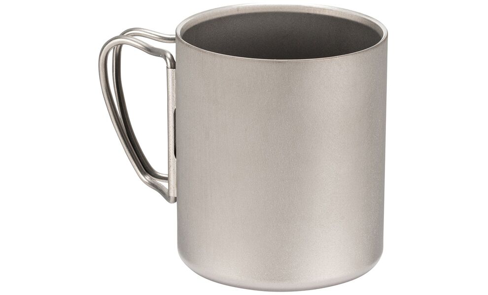 Туристична термочашка зі складною ручкою Snow Peak Titanium Double Wall на 220 мл, титан, Об'єм: 220, зображення 4