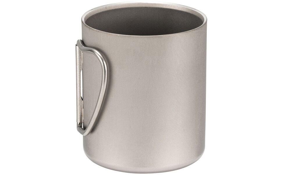 Туристична термочашка зі складною ручкою Snow Peak Titanium Double Wall на 220 мл, титан, Об'єм: 220, зображення 5
