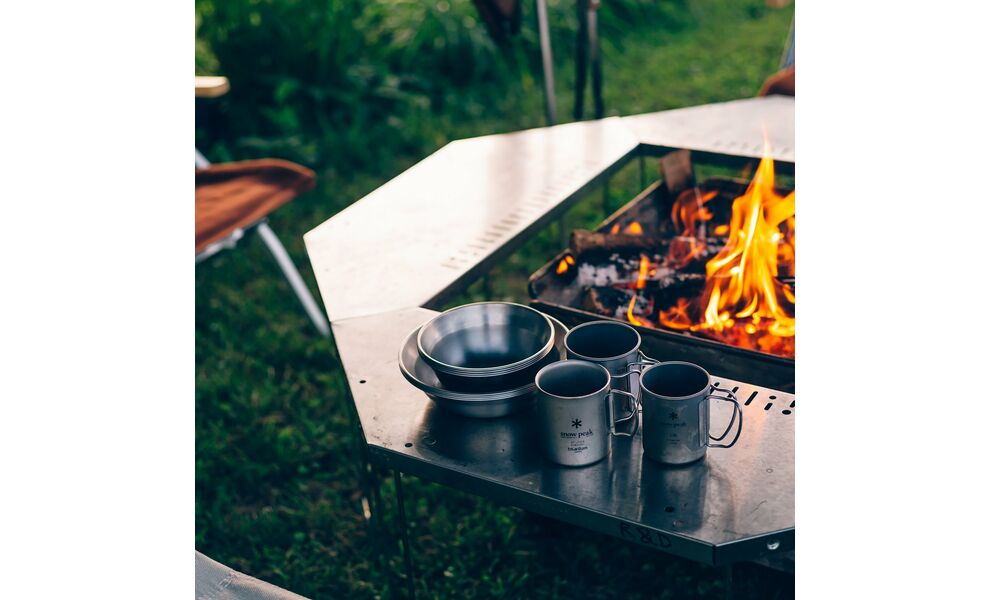 Туристична термочашка зі складною ручкою Snow Peak Titanium Double Wall на 220 мл, титан, Об'єм: 220, зображення 10