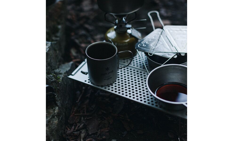 Туристична термочашка зі складною ручкою Snow Peak Titanium Double Wall на 220 мл, титан, Об'єм: 220, зображення 11