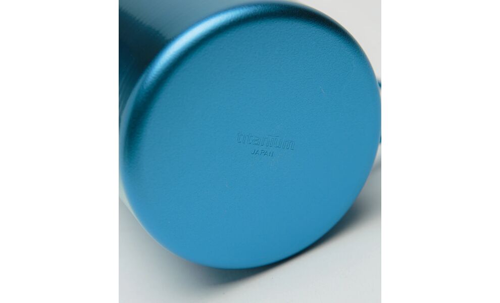 Туристична термочашка зі складною ручкою Snow Peak Ti-Double (Blue) на 450 мл, титан, Об'єм: 450, Колір: Blue, зображення 5