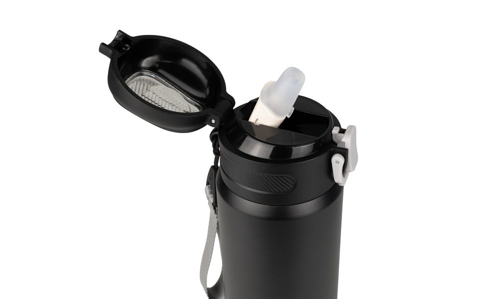 Термокружка з трубочкою Tribe Urban (Black) на 550 мл: герметична кришка, Об'єм: 550, Колір: Black, зображення 3