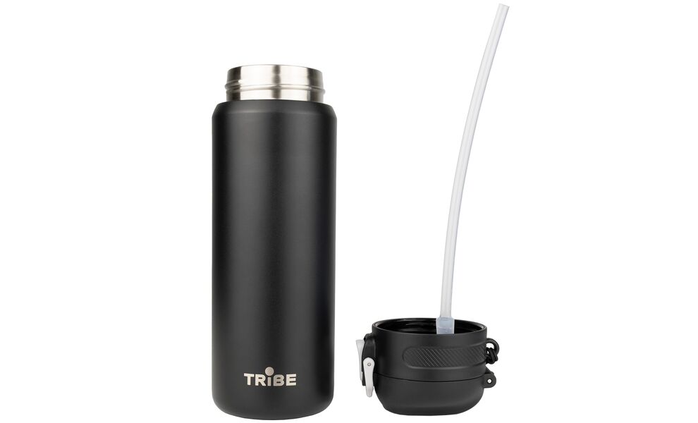 Термокружка з трубочкою Tribe Urban (Black) на 550 мл: герметична кришка, Об'єм: 550, Колір: Black, зображення 9