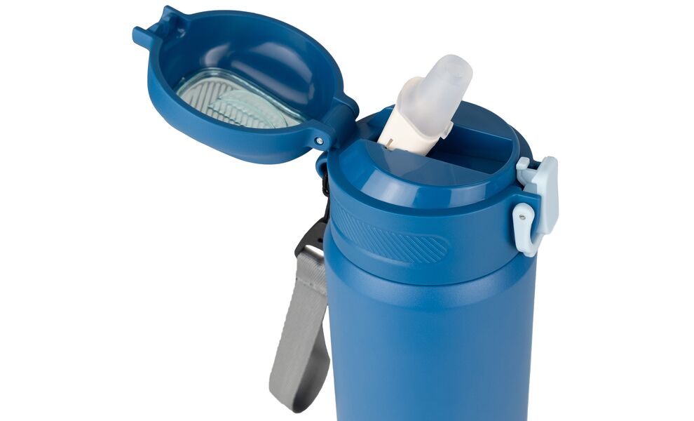 Термокружка з трубочкою Tribe Urban (Blue) на 550 мл: герметична кришка, Об'єм: 550, Колір: Blue, зображення 3