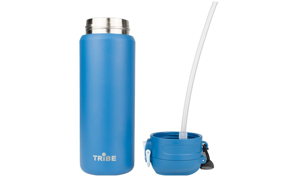 Термокружка з трубочкою Tribe Urban (Blue) на 550 мл: герметична кришка, Об'єм: 550, Колір: Blue, зображення 8