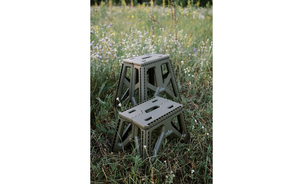 Високий розкладний табурет на природу Tribe Camp Chair - High (Olive), Тип розміру: High, Колір виробника: Olive, зображення 12