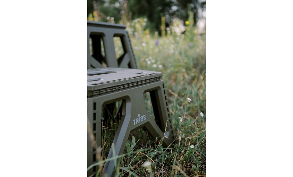 Високий розкладний табурет на природу Tribe Camp Chair - High (Olive), Тип розміру: High, Колір виробника: Olive, зображення 10