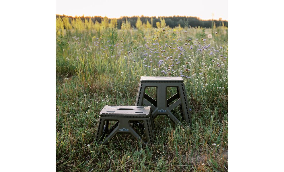 Високий розкладний табурет на природу Tribe Camp Chair - High (Olive), Тип розміру: High, Колір виробника: Olive, зображення 13