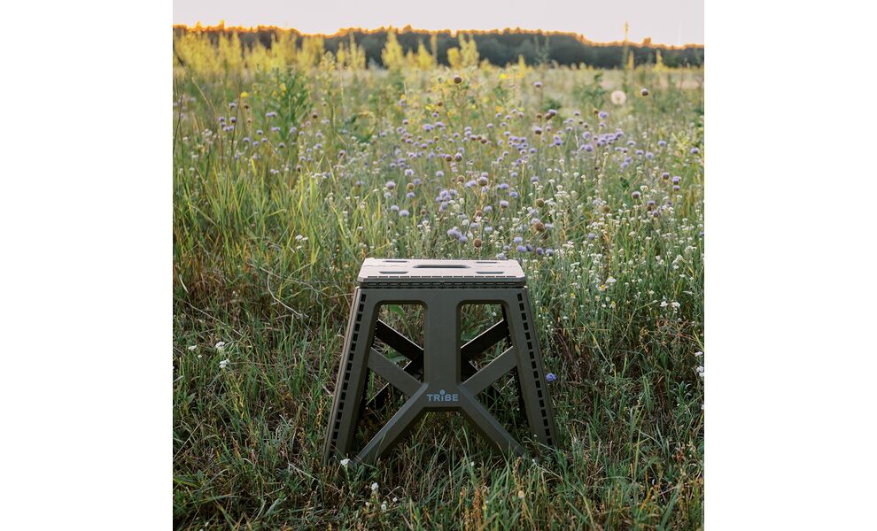 Високий розкладний табурет на природу Tribe Camp Chair - High (Olive), Тип розміру: High, Колір виробника: Olive, зображення 9
