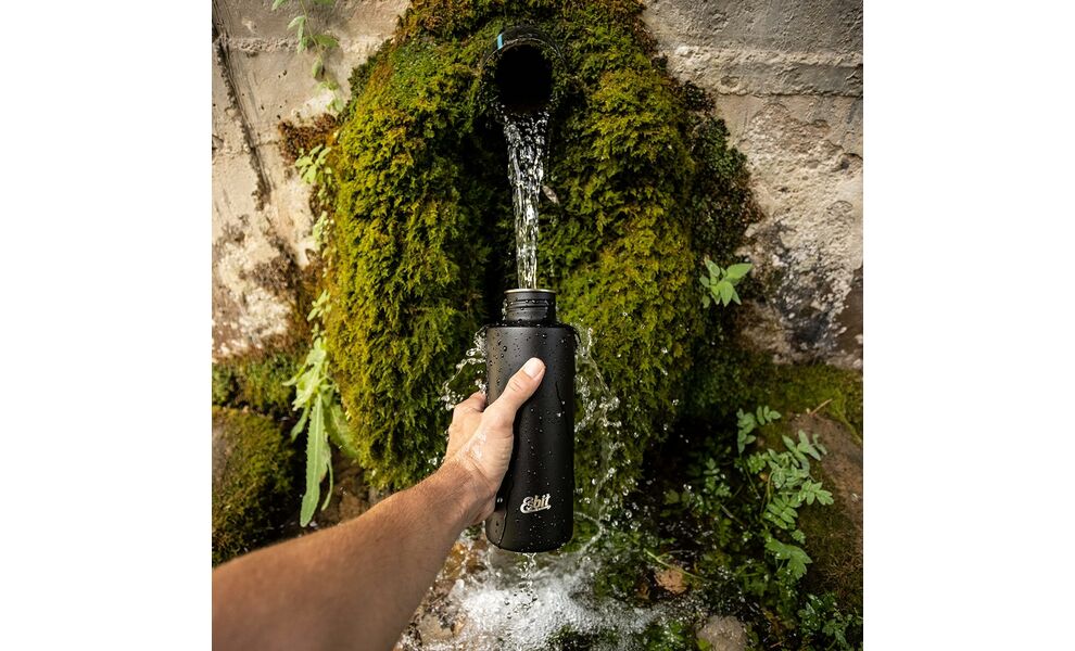 Пляшка для води Esbit Sculptor (Black) на 750 мл, нержавіюча сталь, Об'єм: 750, Колір виробника: Black, зображення 6