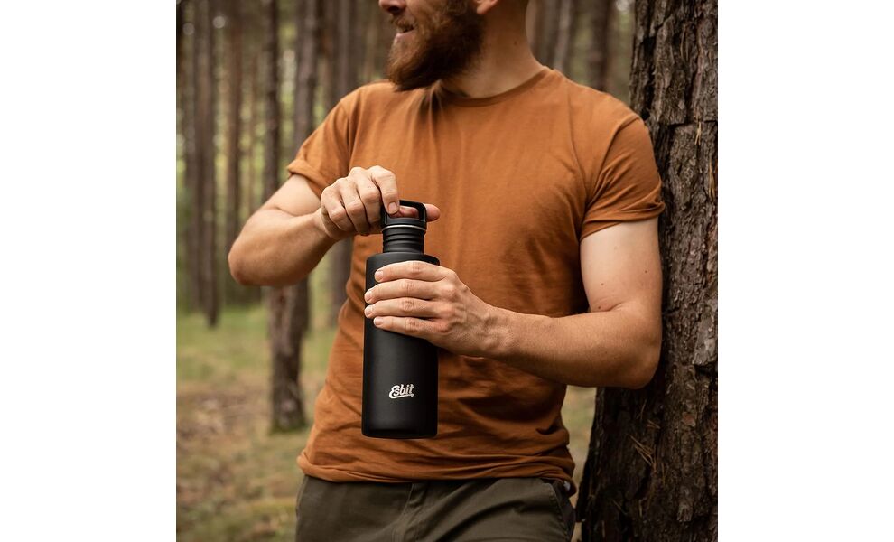 Пляшка для води Esbit Sculptor (Black) на 750 мл, нержавіюча сталь, Об'єм: 750, Колір виробника: Black, зображення 7