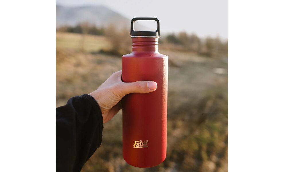 Пляшка для води Esbit Sculptor (Burgundy Red) на 750 мл, нержавіюча сталь, Об'єм: 750, Колір виробника: Burgundy Red, зображення 6