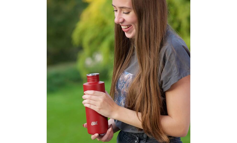 Пляшка для води Esbit Sculptor (Burgundy Red) на 750 мл, нержавіюча сталь, Об'єм: 750, Колір виробника: Burgundy Red, зображення 8