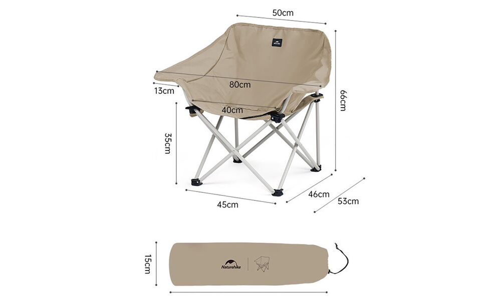 Розкладне крісло Naturehike CNH23JU13002 (Sand), Колір виробника: Sand, зображення 2