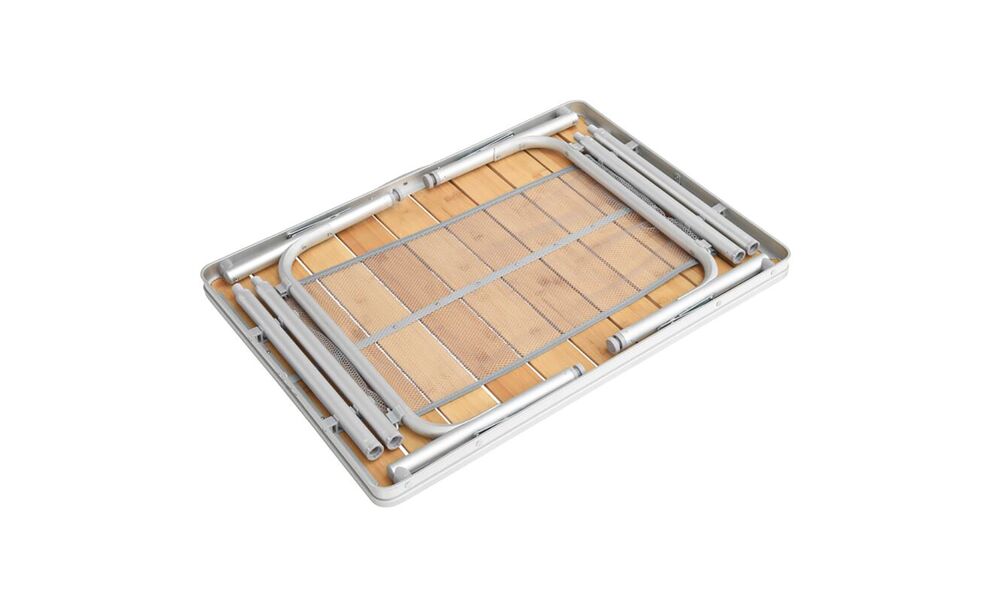 Розкладний стіл з бамбуковою стільницею Outwell Calgary S - 75x55x70 см, Тип розміру: S, Колір: Brown, зображення 4