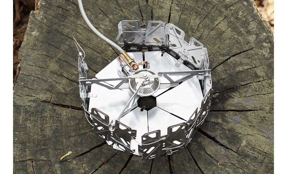 Туристичний газовий пальник зі шлангом, підігрівом, п'єзопідпалом та вітрозахистом Snow Peak GS-360 GeoShield Stove під різьбовий балон, зображення 16