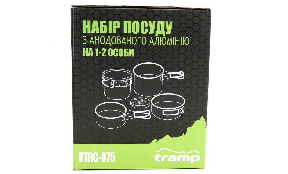 Похідний набір посуду з анодованого алюмінію з чохлом Tramp UTRC-075: 2 каструлі, 2 миски, зображення 14