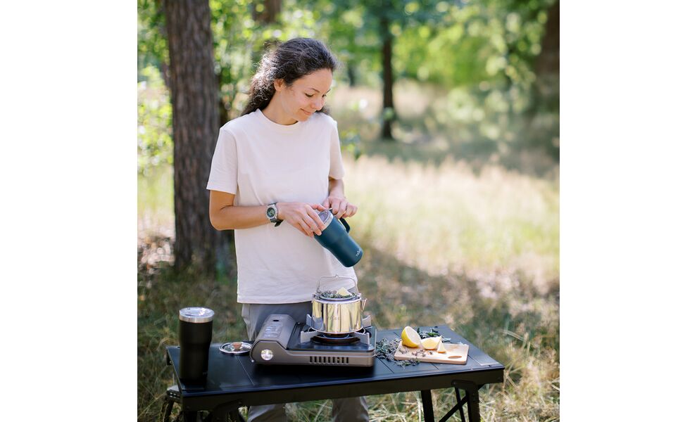 Розкладний стіл з алюмінію Tribe Camp Table Alu - 86x42x68 см, Колір: Black, зображення 33