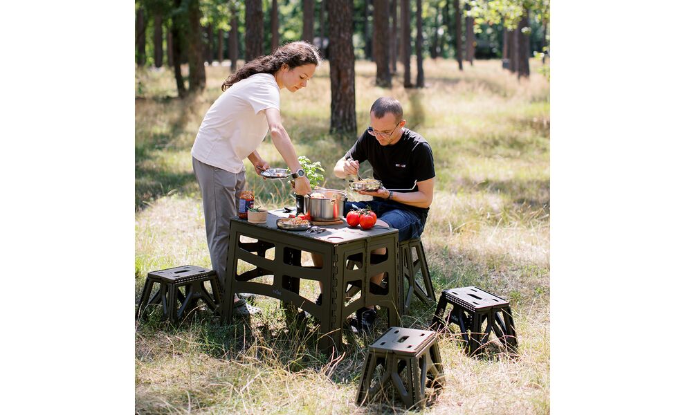 Розкладний табурет на природу Tribe Camp Chair - Low (Black), Тип розміру: Low, Колір виробника: Black, зображення 14