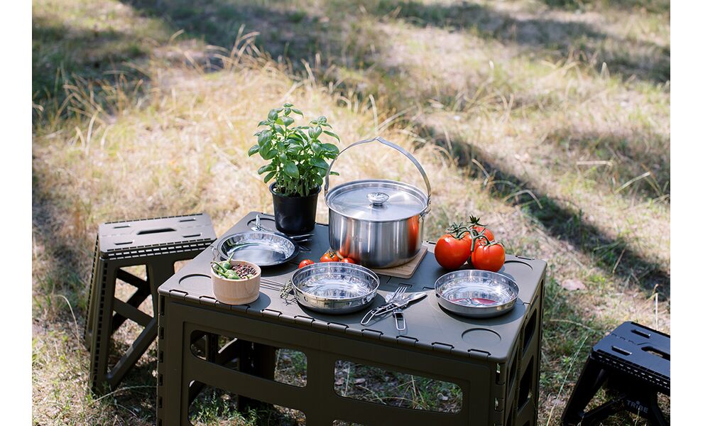 Високий розкладний табурет на природу Tribe Camp Chair - High (Olive), Тип розміру: High, Колір виробника: Olive, зображення 17