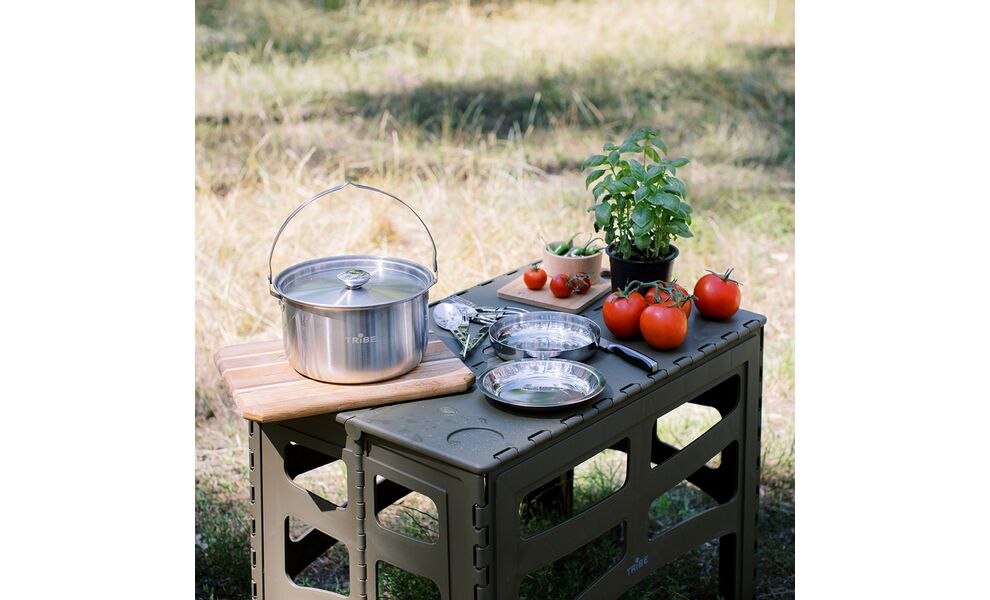 Розкладний стіл Tribe Camp Table - High (Olive), 70x44,5x55 см, Тип розміру: High, Колір: Olive, зображення 23