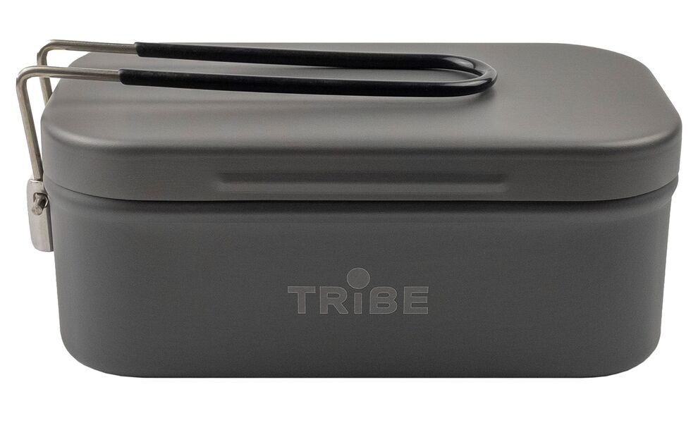 Складний туристичний контейнер для їжі зі складною ручкою Tribe Lunch Box Alu на 500 мл, анодований алюміній, зображення 2