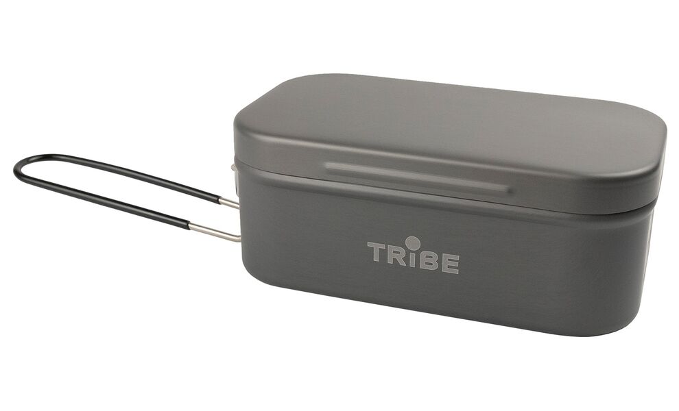 Складний туристичний контейнер для їжі зі складною ручкою Tribe Lunch Box Alu на 500 мл, анодований алюміній, зображення 3