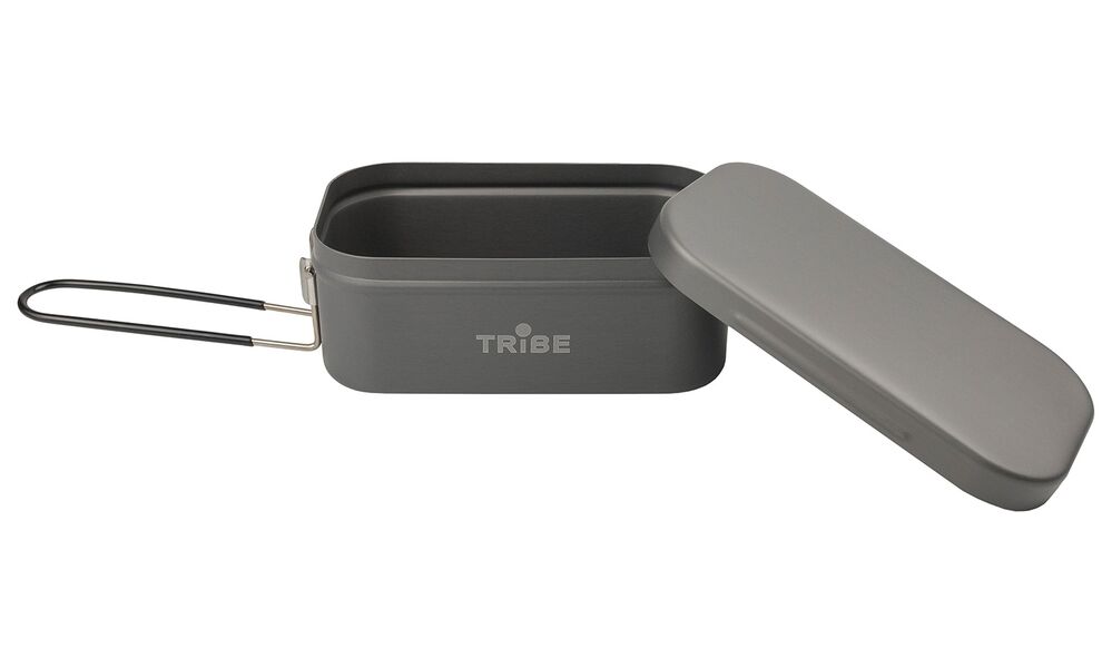 Складний туристичний контейнер для їжі зі складною ручкою Tribe Lunch Box Alu на 500 мл, анодований алюміній, зображення 4